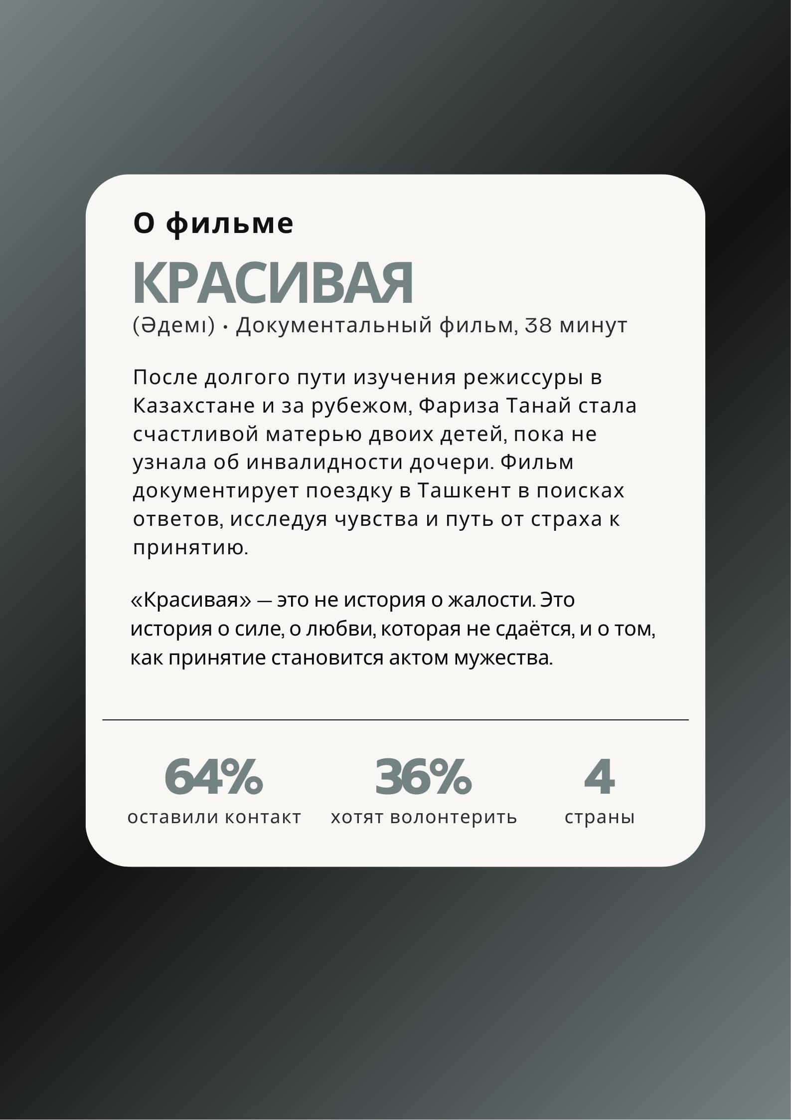 Показ документального фильма «Красивая» (Әдемі) — фото 4